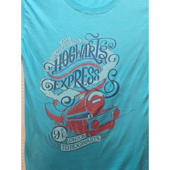 Zuni Shirt Girls Size XL Blue Harry Potter Graphic Short Sleeve Crew Neck 7467 - Picture 2 of 6